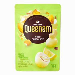 Dragées de chocolat en gros de haute qualité 75G, chocolat Yuzu enrobé d'amandes et de noix de cajou, bonbons, snacks HALAL, prix attractif - Product Image 1