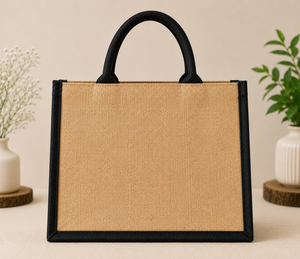 Bolsa de Yute 12x16x6 Pulgadas con Asa Larga, Cierre Personalizado, Bolsa de Compras para Playa y Alimentos, Pequeños Pasos, Grandes Cambios - Product Image 3