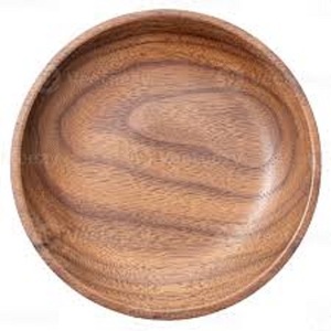 Brown Wooden Serving <b>Plate</b> Handmade Polished Solid Minimalist Design Dining Table Food Serving Dishes & <b>Plates</b> - Product Image 2
