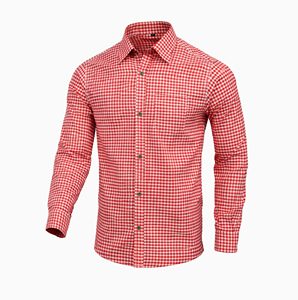 เสื้อบาวาเรียผู้ชายสีแดงคลาสสิกแขนยาว S TO 4XL - Product Image 1