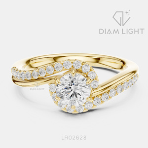 Bague de mariage ronde 0,50 carat, bijoux fins, certifiée IGI, or blanc 14 carats, diamant de laboratoire, bague de fiançailles et d'anniversaire - Product Image 5