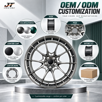 Jantes forgées monobloc VIW-154 à cinq branches, 18-22 pouces, couleur gris anthracite foncé, 5x112 5x114.3 pour BMW Audi Mercedes-Benz