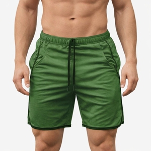 กางเกงขาสั้นกีฬาผู้ชายสีสันตามสั่ง เอวยางยืด มีเชือกผูก เหมาะสำหรับออกกำลังกาย วิ่ง ฤดูร้อน น้ำหนักเบา ผลิตจากโพลีเอสเตอร์ - Product Image 1