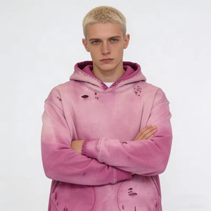 Hoodie Homme Personnalisé en Coton Épais, Coupe et Couture Surdimensionnées, Effet Délavé à l'Acide, Coupe Courte et Boxy, Grammage Lourd, Modèle Vierge - Product Image 3