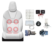 Nouvel appareil de massage pour siège de voiture AKEE, soutien lombaire pneumatique, réglage 6 directions, fonctions de chaleur et de refroidissement, confort de luxe |   Adaptation universelle