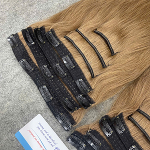 Nuevo Producto Extensiones de Cabello Humano Vietnamita 100% con Clip, Varios Colores Combinados, Venta al por Mayor, 7 Piezas - Product Image 1