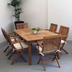 Ensemble de meubles de patio en teck pour extérieur, fabriqué en Indonésie WT1123 - Product Image 1