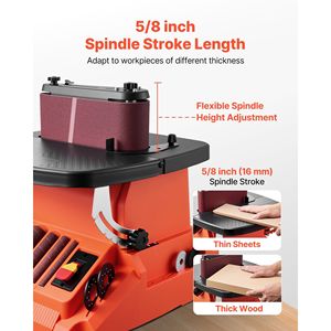 Levigatrice a nastro oscillante da banco 2400 RPM con mandrino, corsa 5/8 pollici, 5 mandrini (inclusi 1/2 e 2 pollici), 24x3,86 pollici - Product Image 4