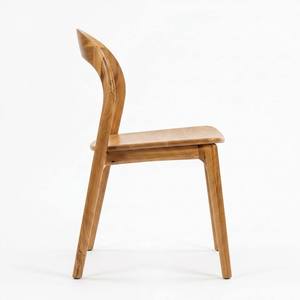 Silla de Salón Moderna de Madera Maciza, Diseño Minimalista, Acabado en Roble Hecho a Mano, Silla Lateral para Muebles de Hogar - Product Image 3
