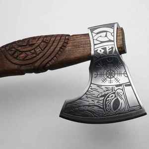 Hache de camping et de chasse en acier à haute teneur en carbone, personnalisable, avec manche en bois/acier, pour l'extérieur, fabrication OEM/ODM en gros - Product Image 5