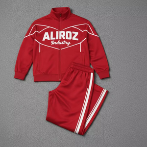 Ensemble de survêtement coupe-vent léger, veste zippée intégrale et pantalon à taille élastique, sport et décontracté, qualité supérieure - Product Image 1