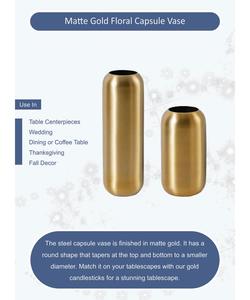 แจกันตกแต่งโต๊ะโลหะคุณภาพสูง ที่ใส่ดอกไม้สไตล์โมเดิร์นสำหรับตกแต่งบ้าน ร้านอาหาร และโรงแรม - Product Image 5