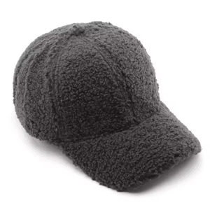 Unisex <b>Fleece</b> Baseball Cap 6-Panel Solid Color Common Adjustable Buckle Closure Casual Four Seasons Warm Hat for Adults - Product Image 5