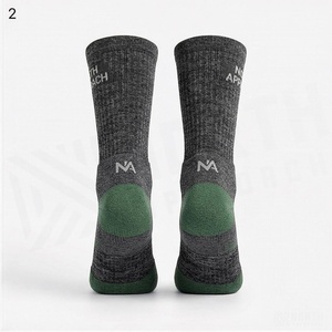 NORTH APPROACH Crew <b>Socks</b> Breathable Hiking Outdoor Sports <b>Socks</b> for Adults Autumn Season Green Toe Design - Product Image 2