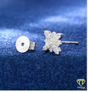925 <b>Sterling</b> <b>Silver</b> <b>Stud</b> Earrings With Moissanite Diamond Gold Tone Sparkling Fashion Jewelry Wholesale - Product Image 2