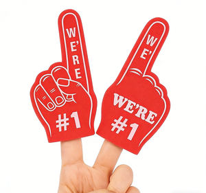 Dito in Schiuma Personalizzato Indimenticabile, Divertente, Meraviglioso, di Alta Qualità, Perfetto, a Forma di Mano, Confortevole, per Basket e Multi-Evento - Product Image 1