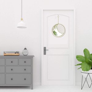 Espejo Decorativo de Pared con Forma de Luna Dorada, Espejo Colgante de Metal para Sala de Estar, Dormitorio, Decoración de Interiores del Hogar, Venta al por Mayor - Product Image 2