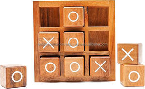 Wood Brass Tic Tac Toe Travel Game <b>Box</b> <b>Toy</b> Mini Size Tic-Tac-Toe Game <b>Wooden</b> Tic-Tac-Toe Game Set - Product Image 3