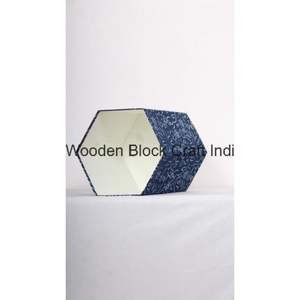 Cesta de Papel Rectangular con Tapa Enrollable, Hecha a Mano en India, Ecológica, con Diseño Geométrico, para Decoración del Hogar y Estudio - Product Image 4