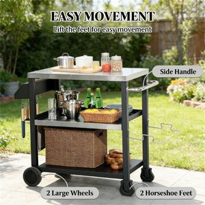 Mesa y Carrito para Barbacoa al Aire Libre, Parrillas Premium para Entretenimiento al Aire Libre - Product Image 2