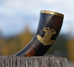 Custom Logo Engraved Eco-Friendly Natural Ox Horn <b>Beer</b> Mug Custom Size Nautical Viking Animal Decorative Stand Food Safe - Product Image 1