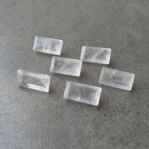 Piedra Preciosa de Cuarzo Rosa Natural, Corte Facetado, Calibrada, Rectángulo Grande, Piedra Suelta para Joyería - Product Image 4