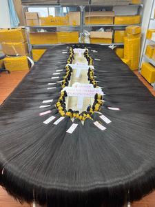 Cutícula de cabello vietnamita crudo 100% alineada doble dibujado fondo grueso cutículas completas Afro/Curl/Wave estilos cabello humano a granel - Product Image 3