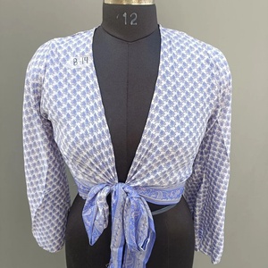 Ensemble pyjama palazzo en mousseline florale à manches cloche et col en V pour femme, tenue de nuit respirante, tunique à nouer devant, cadeau pour elle - Product Image 1