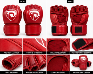 High Quality Customized Cowhide Leather MMA Gloves Breathable <b>Dummy</b> Type Dumela International Custom Logo Packaging All Seasons - Product Image 6
