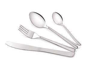 Moderno Juego de Cubiertos de Acero Inoxidable Ecológico de 4 Piezas, Colección de Cubiertos con Acabado Plateado Pulido Espejo, Seguro para Contacto con Alimentos - Product Image 3