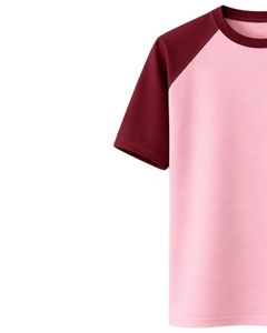 T-shirt à manches raglan rose bordeaux pour homme, décontracté, été, col rond, respirant, mélange de coton, doux, confortable, léger, à porter au quotidien - Product Image 3