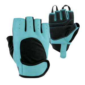 Guantes transpirables para levantamiento de pesas con cierre de correa en la muñeca y protección para la palma para levantamientos pesados - Product Image 1