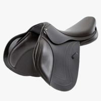 Selle de dressage synthétique haut de gamme, style anglais, design durable et confortable pour les longues balades à cheval, utilisation en concours, Horsekraft