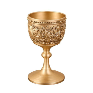 Most Selling Engraving Design Brass Metal Golden <b>Wine</b> Goblet Champagne Glass Metal <b>Wine</b> Goblet <b>Bar</b> Accessories - Product Image 5
