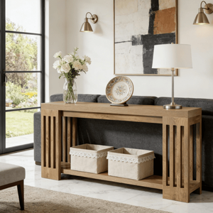 Consolle Lunga Moderna di Lusso in Legno Massello per Ingresso, Appartamento, Hotel o Soggiorno - Arredamento Contemporaneo per la Casa - Product Image 5