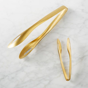 Modern Stainless Steel Brushed Gold Mini <b>Serving</b> <b>Tongs</b> Elegant Modern Kitchen Bar Ice <b>Tongs</b> For Buffet And Dining Use Good Price - Product Image 1