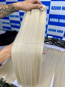ผมแท้เวียดนาม AZURA HAIR แบบเส้นตรง ตัดเย็บด้วยเครื่องจักร  จัดเรียงเกล็ดผม  ปลายผมหนา  100% เวอร์จิ้น นุ่ม หนา - Product Image 4