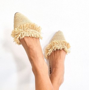 Handmade Raffia Mules: Moroccan Summer <b>Slides</b> - Product Image 2