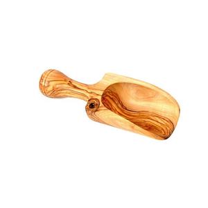 Utensilio de cocina de madera, juego de cubiertos, cuchara para ensalada, mango curvo de madera reutilizable, juego de cubiertos elegante para cucharón de cocina - Product Image 5