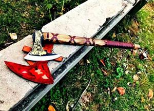 Handmade Industrial High Carbon Steel Flat Backed Hammer <b>Axe</b> Multi-Purpose Camping Outdoor Survival Rose <b>Wood</b> Handle - Product Image 3