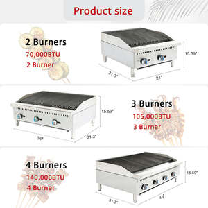 Kolice HSD-SG-24 Parrilla a Gas de Sobremesa de 24 Pulgadas para Servicio Comercial - Product Image 3