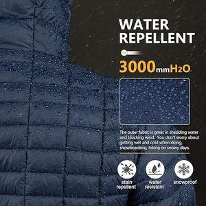 Custom Front Casual Zipper Solid Oversize Breathable Puffer Jacket High Quality Winter Men Outdoor 3D Embossed <b>Polyester</b> <b>Filled</b> - Product Image 5