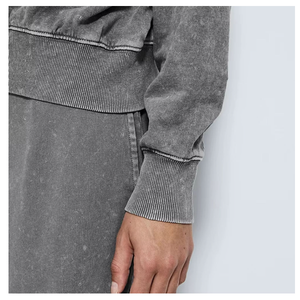Conjunto de Sudadera con Capucha y Pantalones Deportivos de Algodón Lavado al Ácido, Estilo Vintage, Personalizado, al por Mayor, para Mujer, de Alta Calidad - Product Image 2