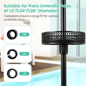 Ombrellone da Patio Regolabile con Vassoio Portabevande - Arredamento da Esterno e Basi - Product Image 3