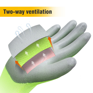 Guantes de Seguridad Recubiertos de Nitrilo y PU, Tejidos en Poliéster y Nailon, Ligeros y Transpirables, para Mecánicos de Taller y Trabajo Diario - Product Image 4