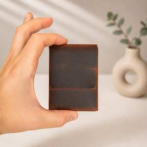 Custom Genuine Leather <b>Card</b> Holder RFID Blocking Pocket Credit <b>Card</b> Case Luxury Slim Business <b>Card</b> <b>Wallet</b> LCH-0169 - Product Image 6