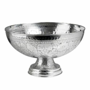 Copa de champán grande y creativa de aluminio plateado con pedestal, para servir vino, con base, para mesa de boda moderna, enfriador de vino. - Product Image 5