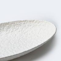 Assiettes ovales en porcelaine blanche unie résistantes à la chaleur YAYU, vaisselle moderne pour hôtel, assiettes à salade, vaisselle de restaurant, plats en céramique noire