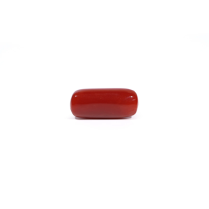 Natural Red Coral Oval Cabochon Loose Gemstone 7.58 Carat Certified Wholesale - Product Image 2