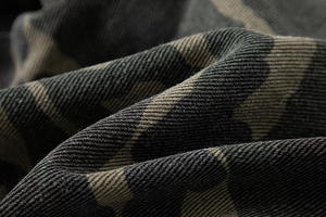 Pantalon cargo en denim à taille haute, imprimé uni, en coton épais, coupe ample, style vintage streetwear, pour l'hiver - Product Image 3